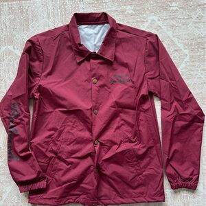 Badwood Unisex Burgundy windbreaker Jacket